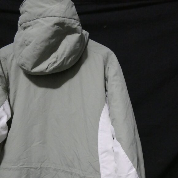 COLUMBIA SPORTSWEAR COMPANY | women's large | Green and White Hooded Jacket - Picture 12 of 16